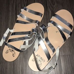 Silver sandals